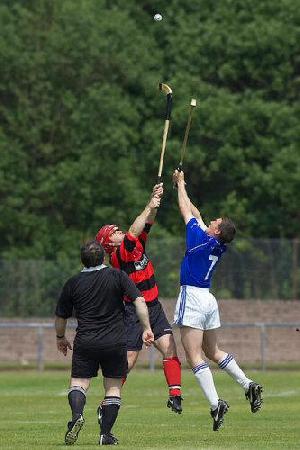 Shinty  as played at Battery Park in Lochcarron  Scotland/Alba