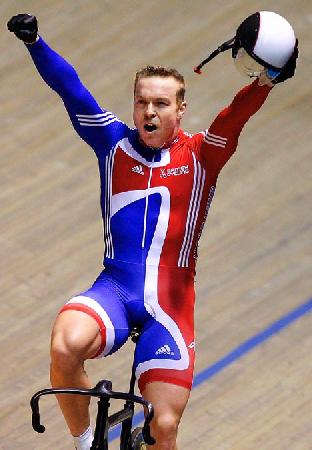 Chris Hoy  3 fois médaillé d'or en 2008  cyclisme.