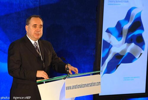 Alex Salmond  Premier ministre d'Écosse et leader du parti indépendantiste SNP.