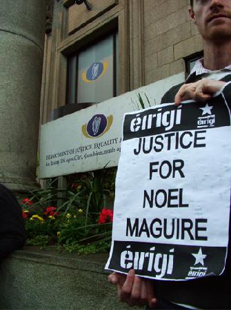 One of the many protests that have taken place in support of Noel Maguire's repatriation case