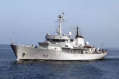 Irish Navy Ship LE Aoife - policing protesters?