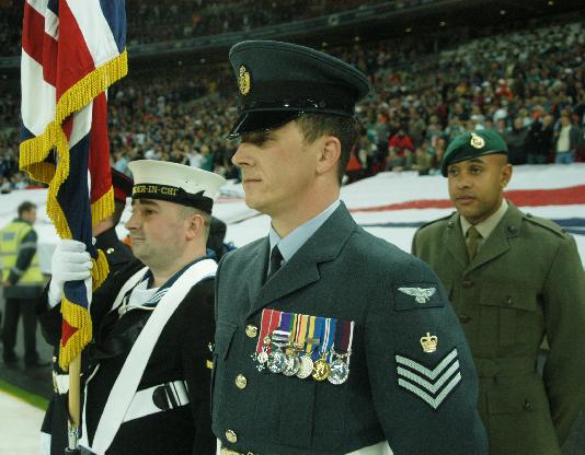 British Armed Forces on parade