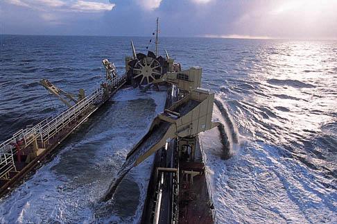 An aggregate dredger in UK waters