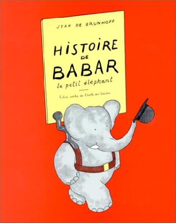 La couverture du premier album de Babar. 1931.