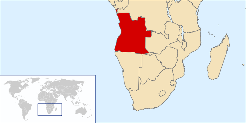 Republic of Angola (in red)