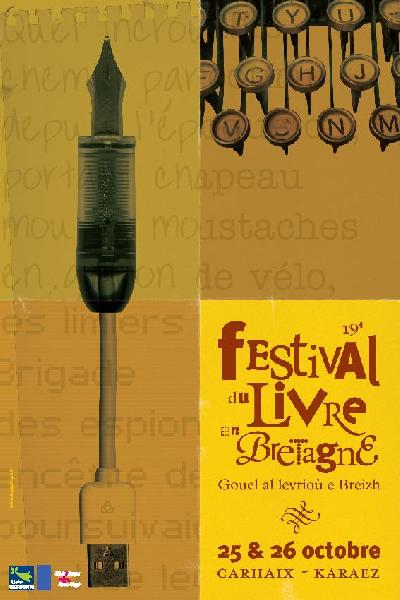 Affiche 2008 du Festival du Livre en Bretagne.