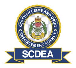 Logo of the Scottish Crime and Drug Enforcement Agency - one of a number of specialist police units in the UK.