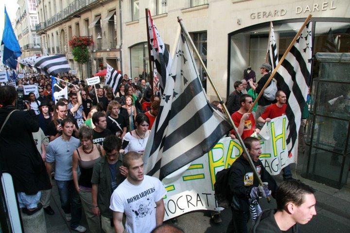 Dans les rues de Nantes lors de la Festimanif du 20 septembre 2008.