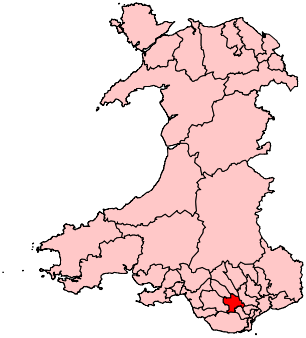 La région de Pontypridd au sud du Pays de Galles. Photo Wikimedia Commons.