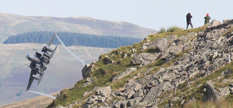 A low flying aircraft in the UK