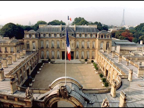 Le Palais de l'Élysée où est reçue la délégation bretonne.