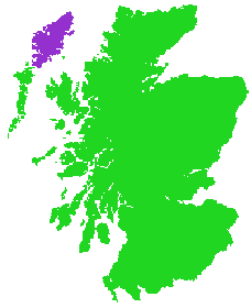 The Isle of Harris (shown above in purple) could become Scotland's third national park.