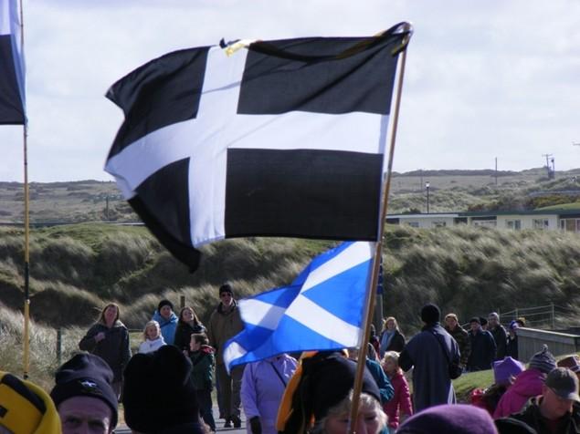 The annual Saint Piran's Day march across the dunes.