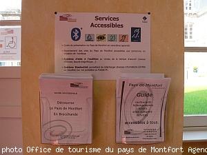 Services accessibles aux personnes en situation de handicap (auditif  mental  moteur et visuel)  office de tourisme du pays de Montfort en Brocéliande.