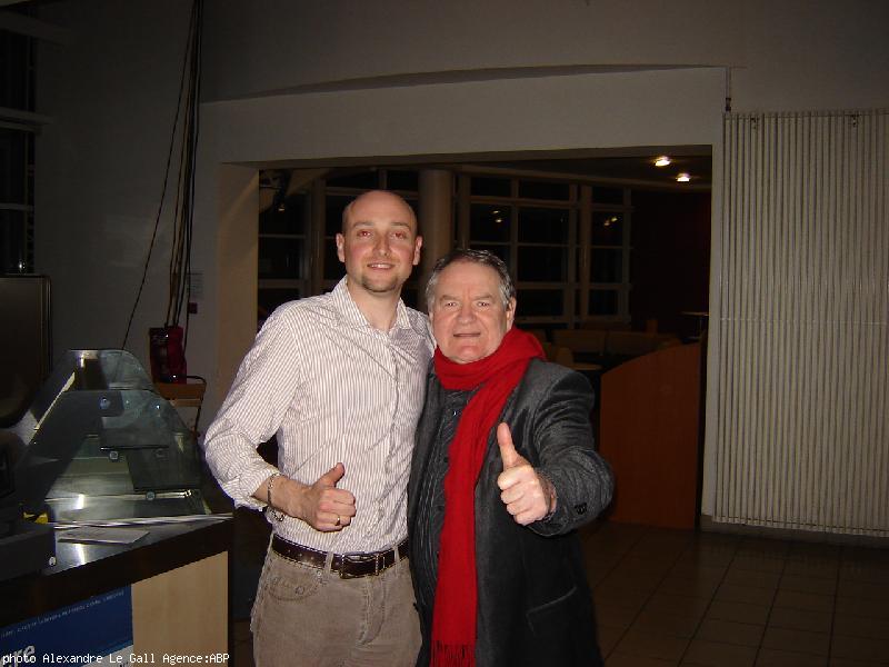 Best of friends: Dafydd Iwan  president of Plaid Cymru  and Alexandre Delin  head of the External federation of the Breton Party.