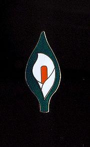 Easter lily badge (above)  worn by Irish Republicans over the Easter period