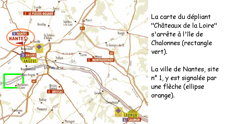 Extrait commenté du début de la carte du dépliant 