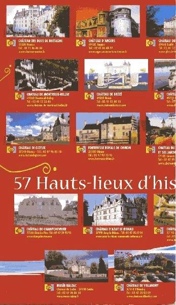 The monuments on the leaflet. The Castle of dukes of Brittany is first.