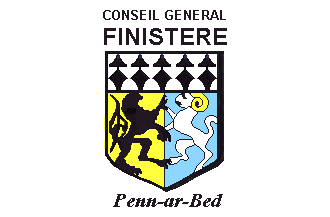 Flag of the General Council of Finistère  the council with which Cornwall is cooperating with