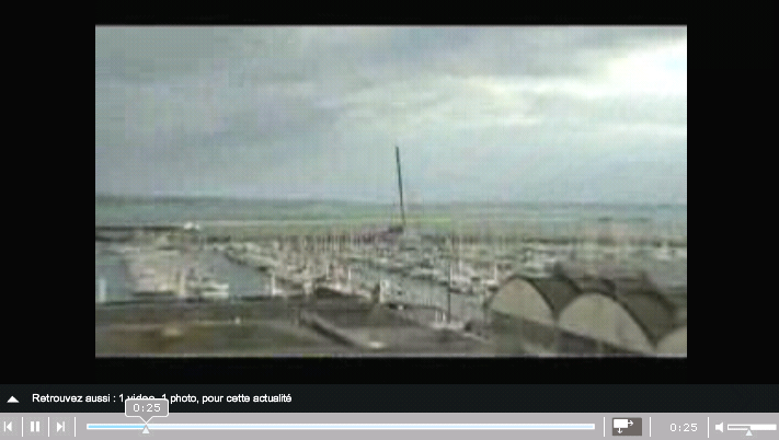 Zoom 1 sur le port de Brest. Extrait de la video Team Banque populaire.