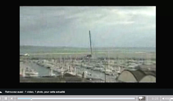 Zoom 2 sur le port de Brest. Extrait de la video Team Banque populaire.