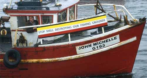 Protesters in North Mayo. Photo: Shell to Sea.