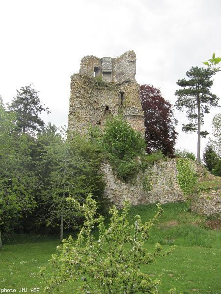 Le donjon du château détruit en mai 1489  et coupé en deux par l'armée française...