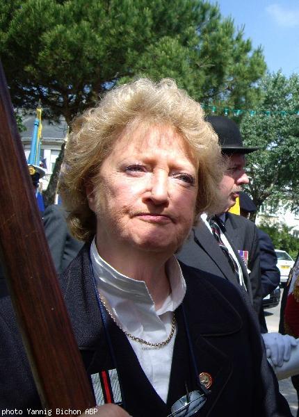 Fiona Symon daughter of a deceased and president of the Lancastria Association of Scotland.