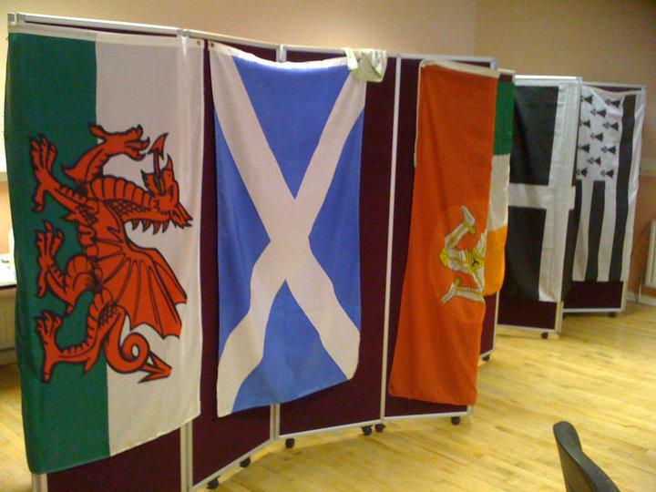 Celtic flags at the Celtic League AGM 2010.