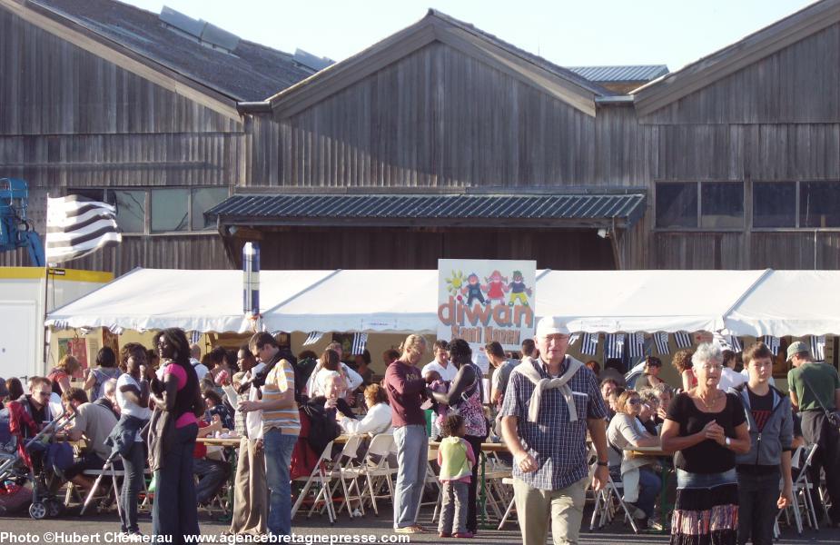 Le stand de Skol Diwan portait bien haut l'identité bretonne de Sant-Nazer