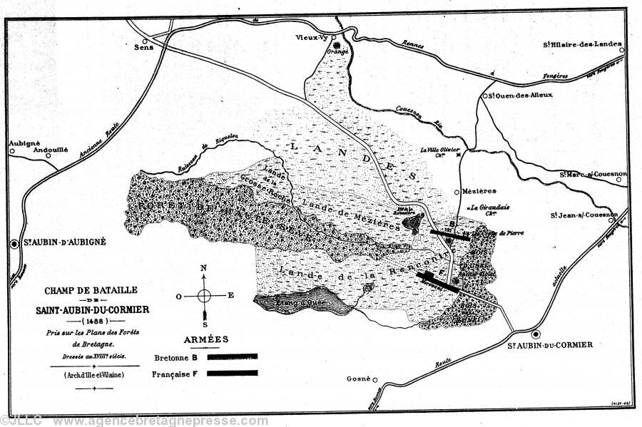 Plan du champ de bataille.