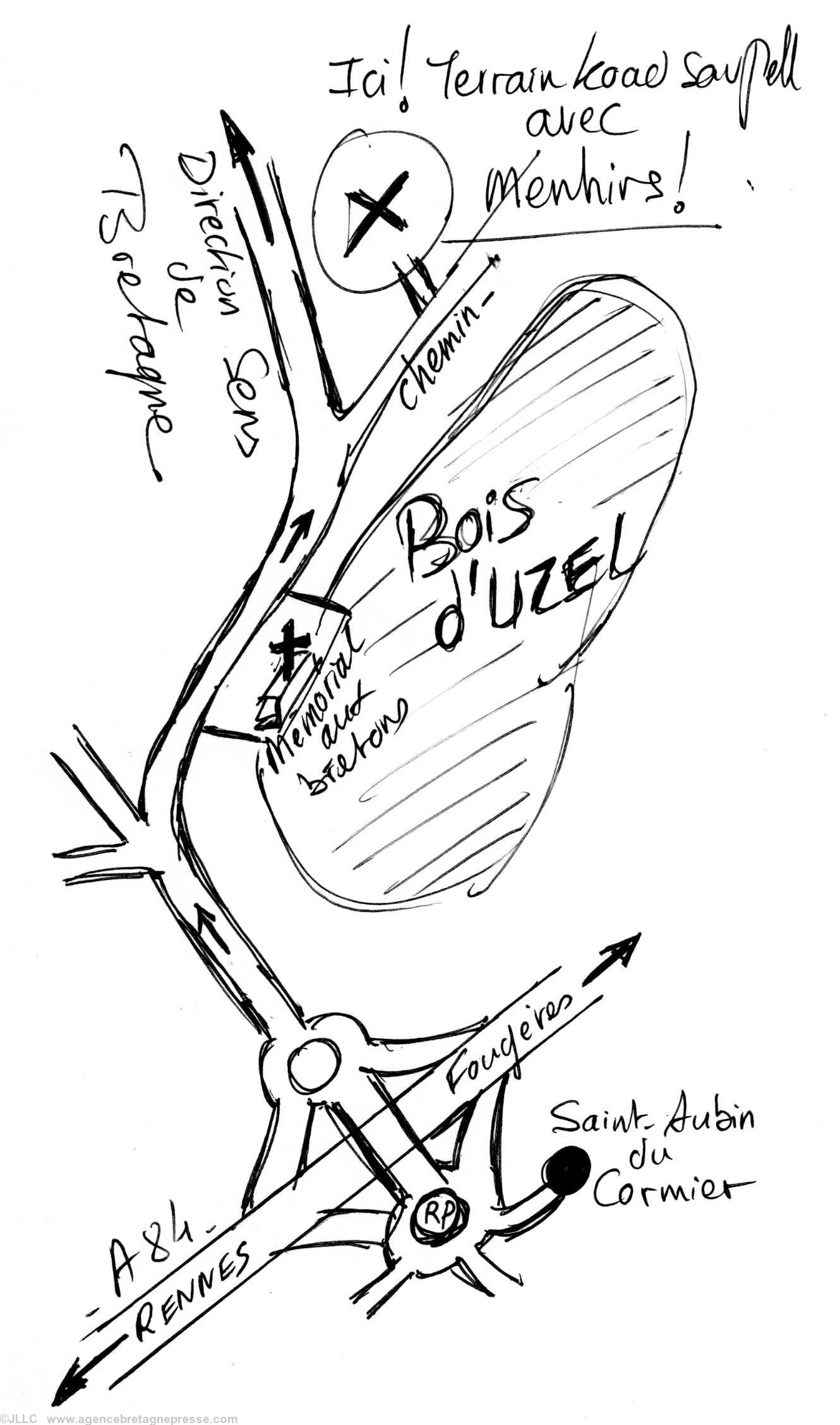 Plan de route Koad Sav Pell.