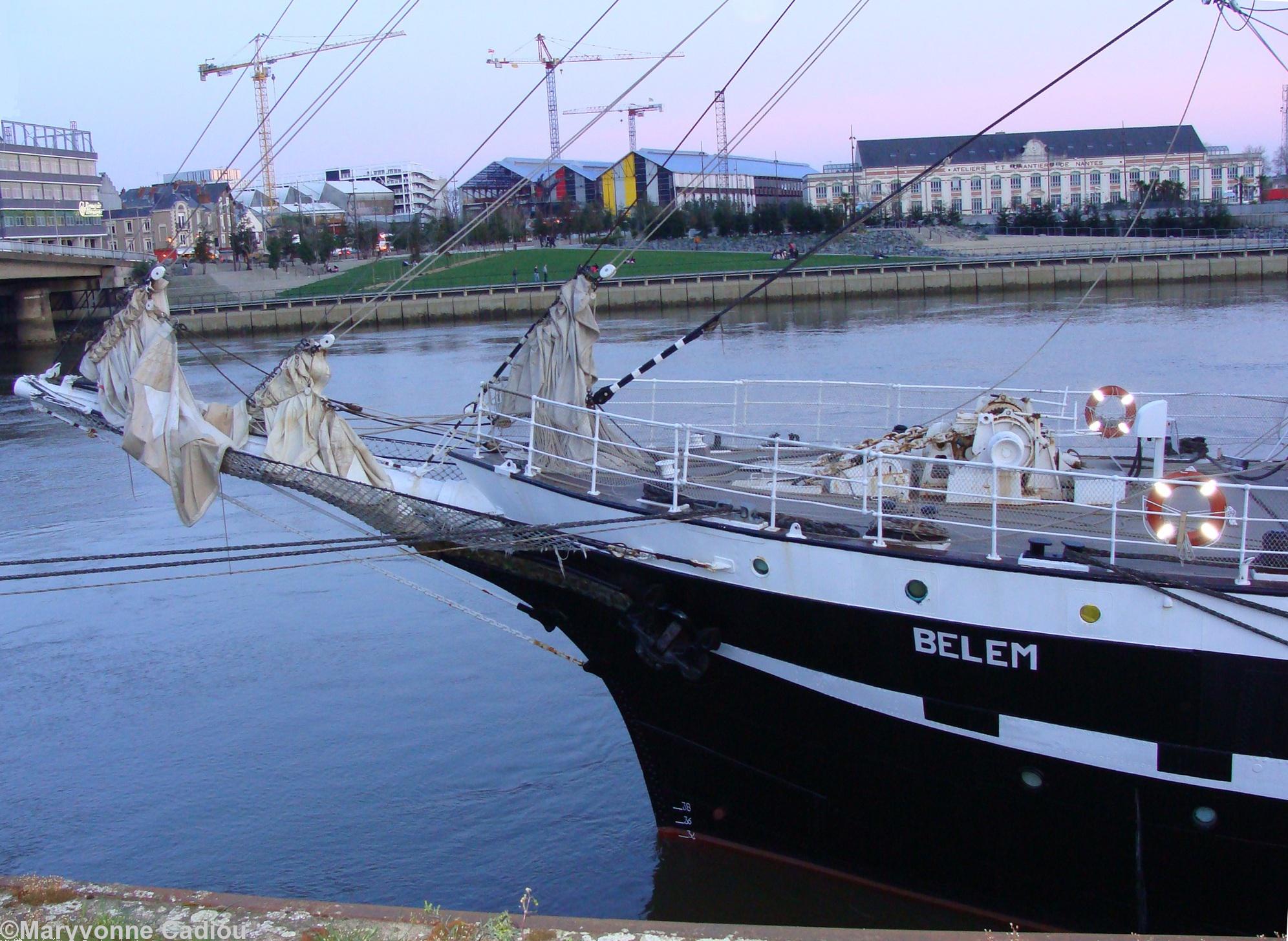 Le Belem à Nantes au printemps 2010.