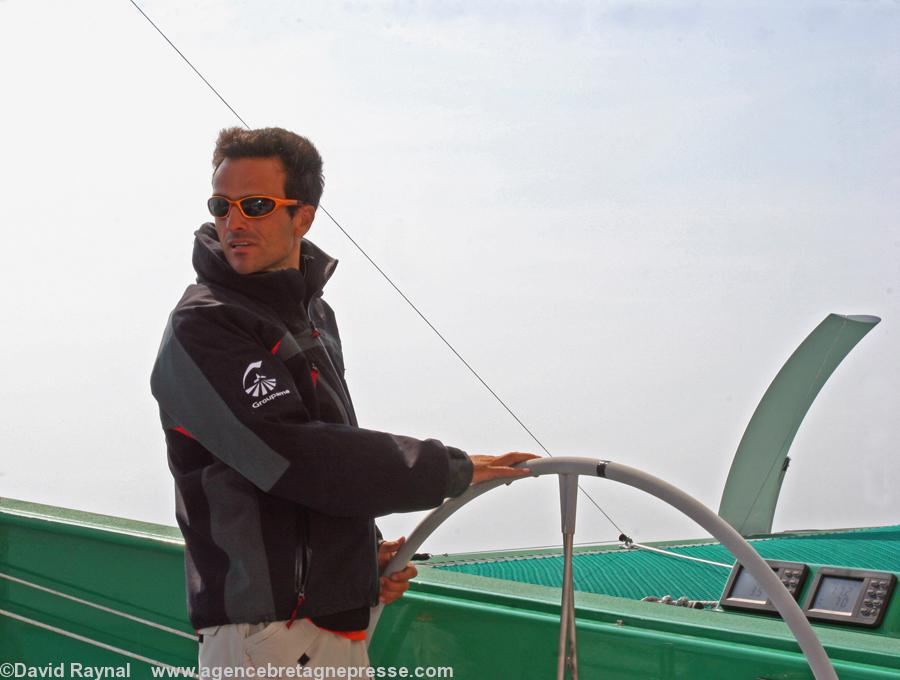 Franck Cammas  vainqueur de la 9e Route du Rhum-La Banque Postale.