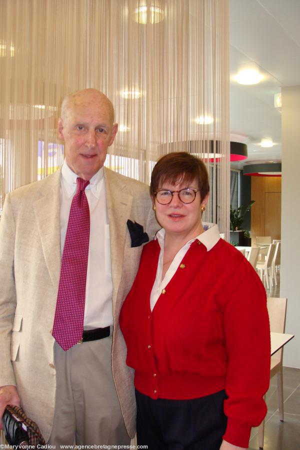 John Maxtone-Graham and his wife Mary at Sant-Nazer on July 2nd 2008.