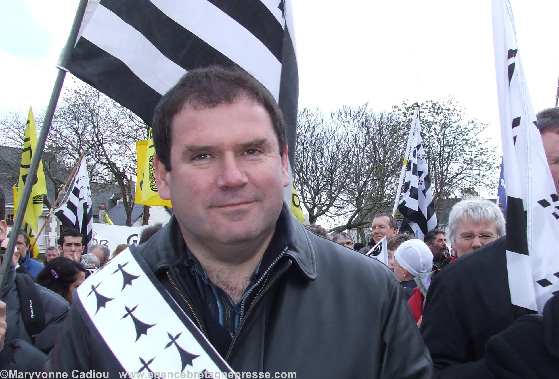 Christian Troadec. Manif pour le breton. Lorient mars 2007.