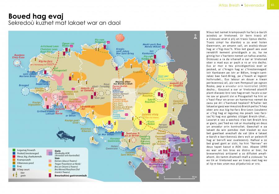 Exemple de page de l'Atlas de Bretagne / Atlas Breizh 
en breton