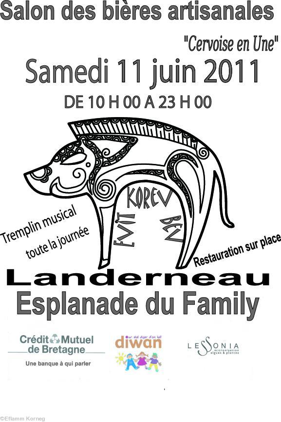 Cevoise en une! Affiche du salon des bières artisanales de Landerneau.