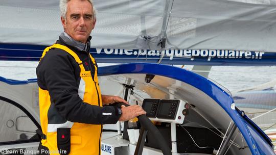 Loïck Peyron à bord.