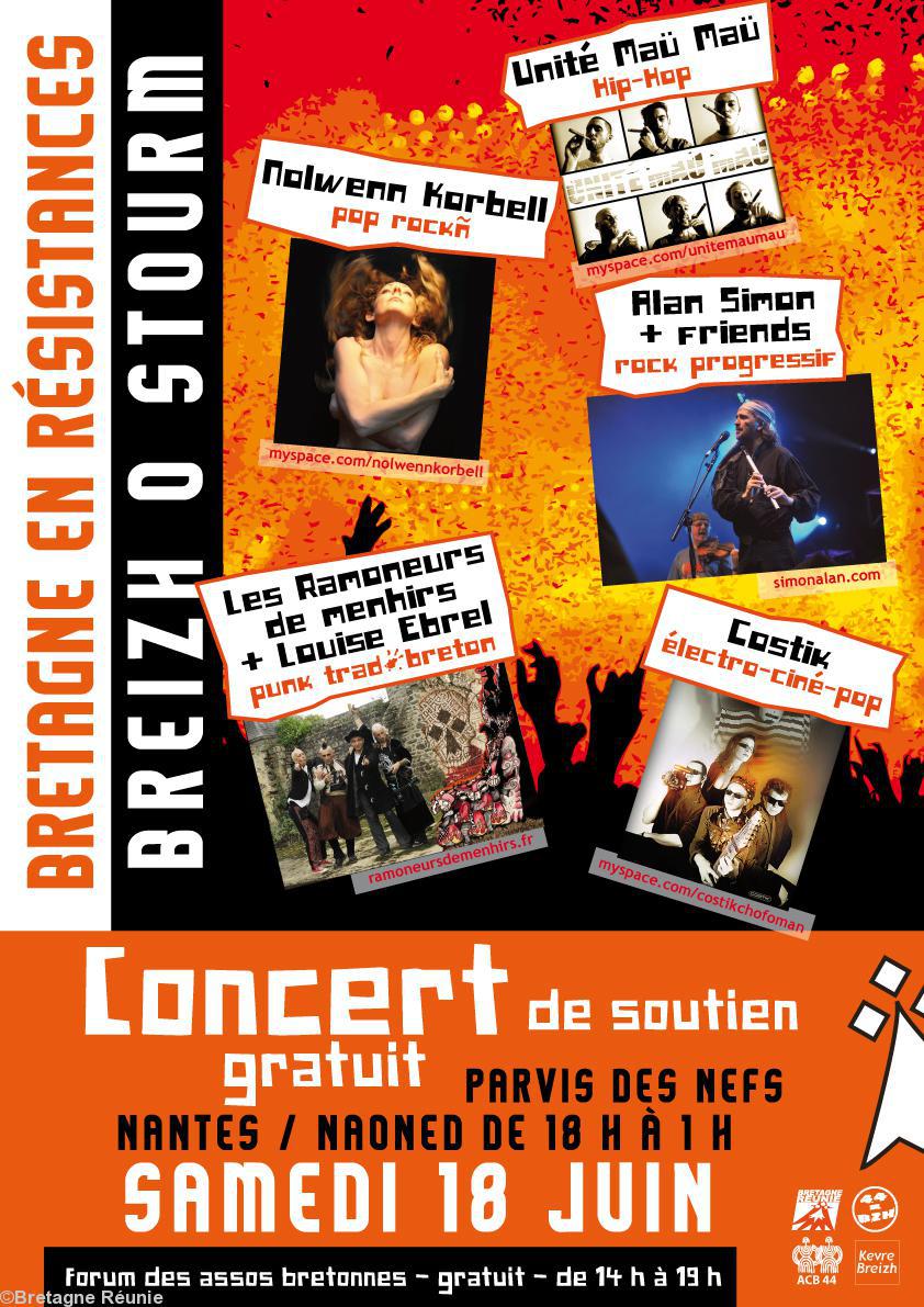 Affiche du concert gratuit.