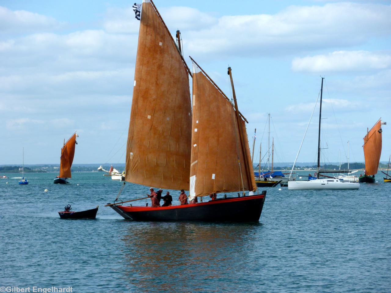 Le <i>Mab Er Guip</i> sinago construit au Chantier du Guip de l’Île aux Moines.