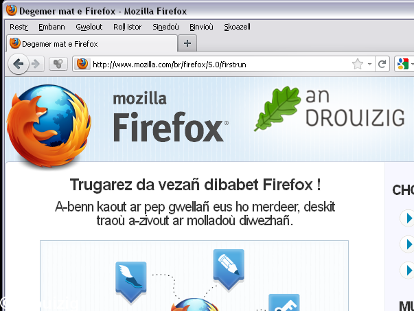 Mozilla Firefox 5.0 en breton