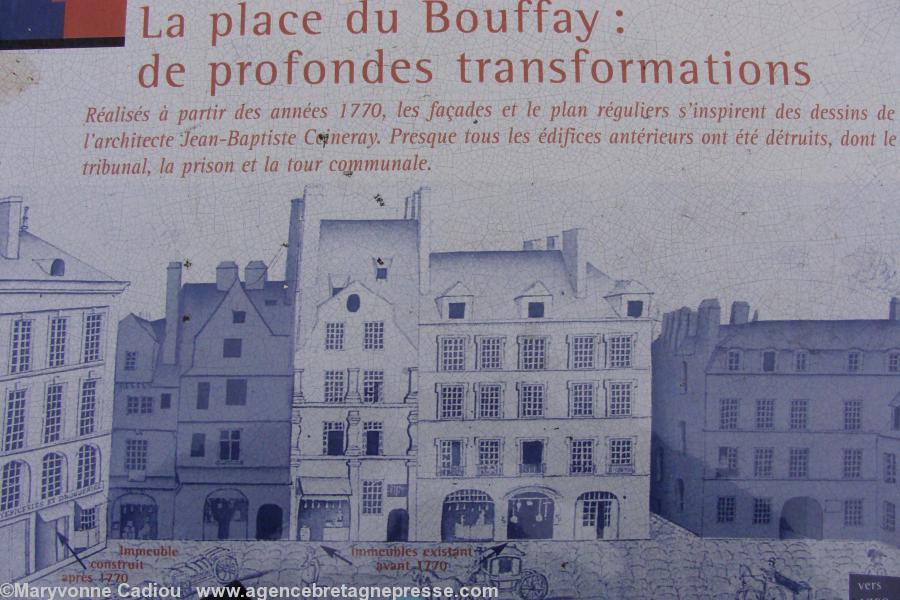 Plaque de céramique sur tablette au Bouffay.