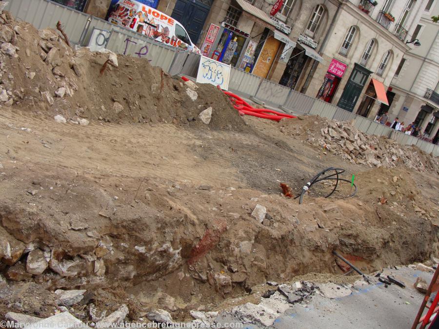 Allée Maillard. Fouilles rebouchées 1er septembre 2011.