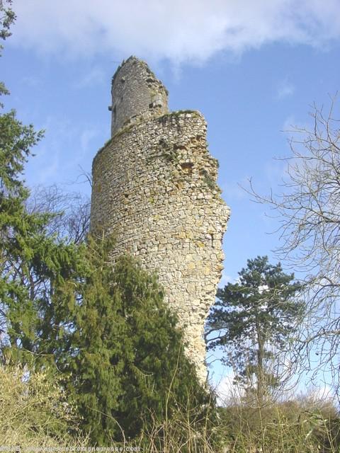 Autre vue du donjon  où le côté nord-est  par où est arrivée l'armée française  a été laissé debout en symbole d'annexion  le côté breton à terre... (Mais ne nous auraient-ils pas laissé un bouclier? ;o)