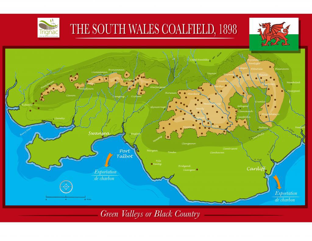 Les mines et les ports du Sud-Ouest du Pays de Galles en 1898.