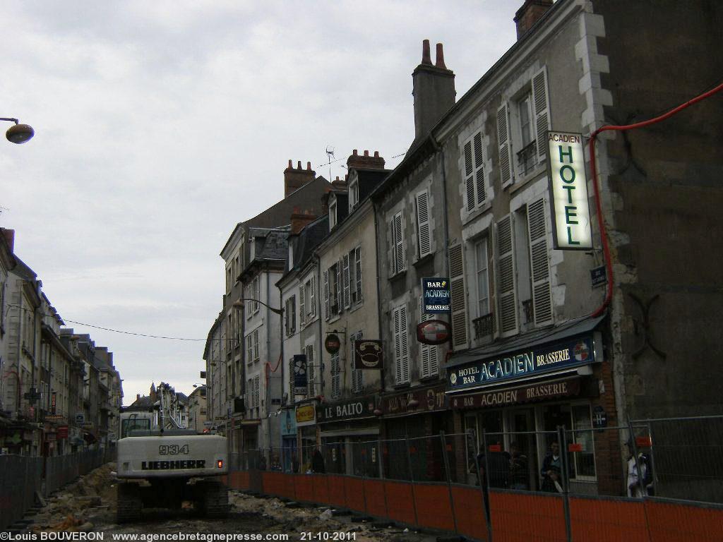 A droite la partie de la rue des Carmes menacée de destruction