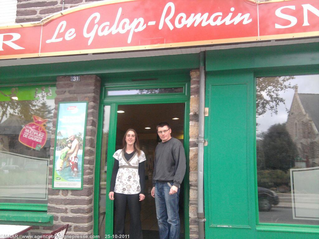 Jean Christophe et Vanessa devant le Galop Romain