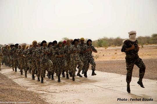 Combattants du MNLA en entraînement (Azawad  juin 2012)