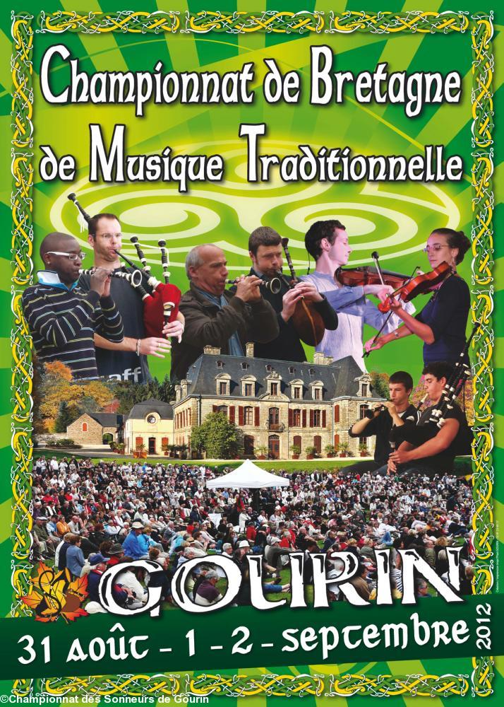 Affiche du Championnat des Sonneurs 2012 
de Gourin